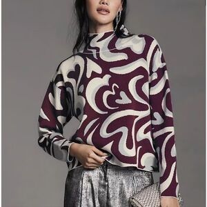 Carys Mock Neck Sweater by Maeve size Medium